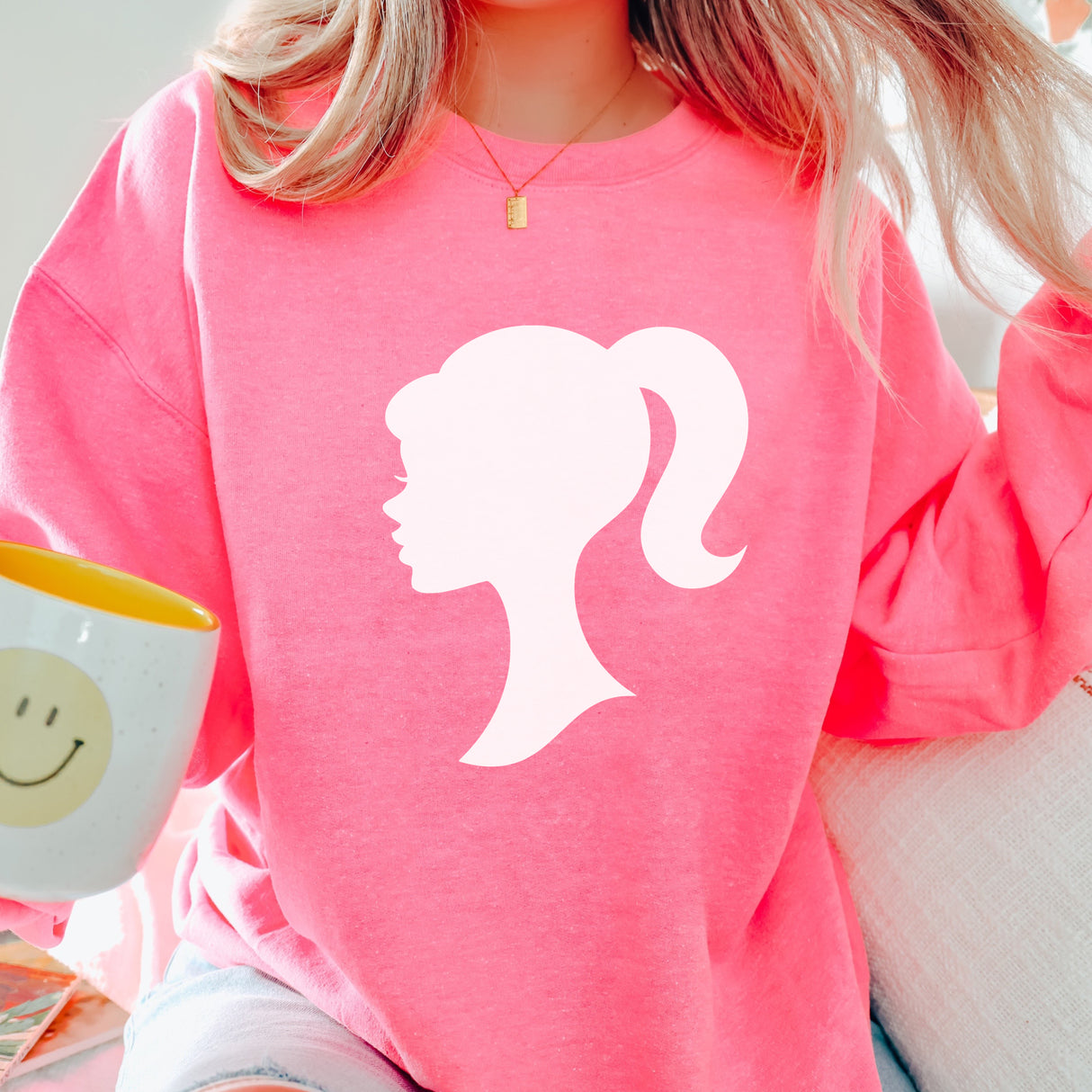 Pink Barbie Silhouette Sweatshirt