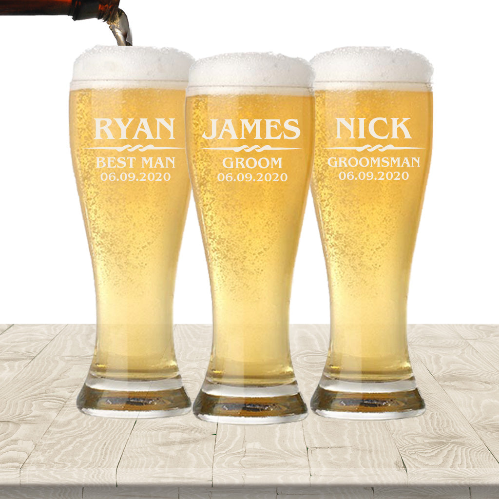 Wedding Favor Pilsner Glasses - 16oz