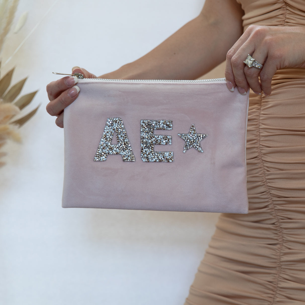 Monogram Velvet Makeup Bag
