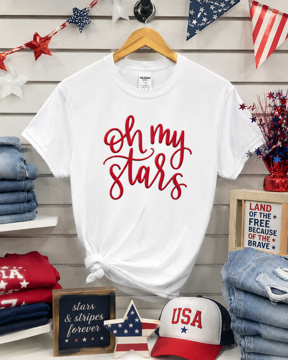 Oh My Stars 4th of July T-Shirt