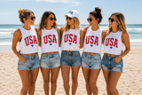 Distressed USA Tank Top