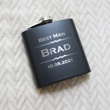 Groom Gift - Flask Set W/ Shot Glasses