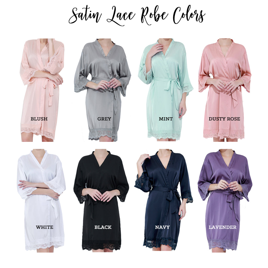 Satin Lace Robe for Mom